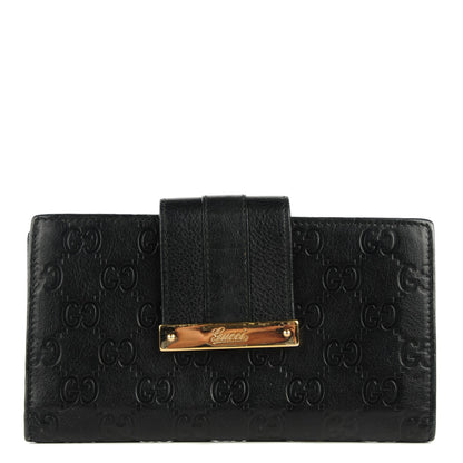 Gucci Guccissima Ladies Web Long Wallet Black 1 of 7