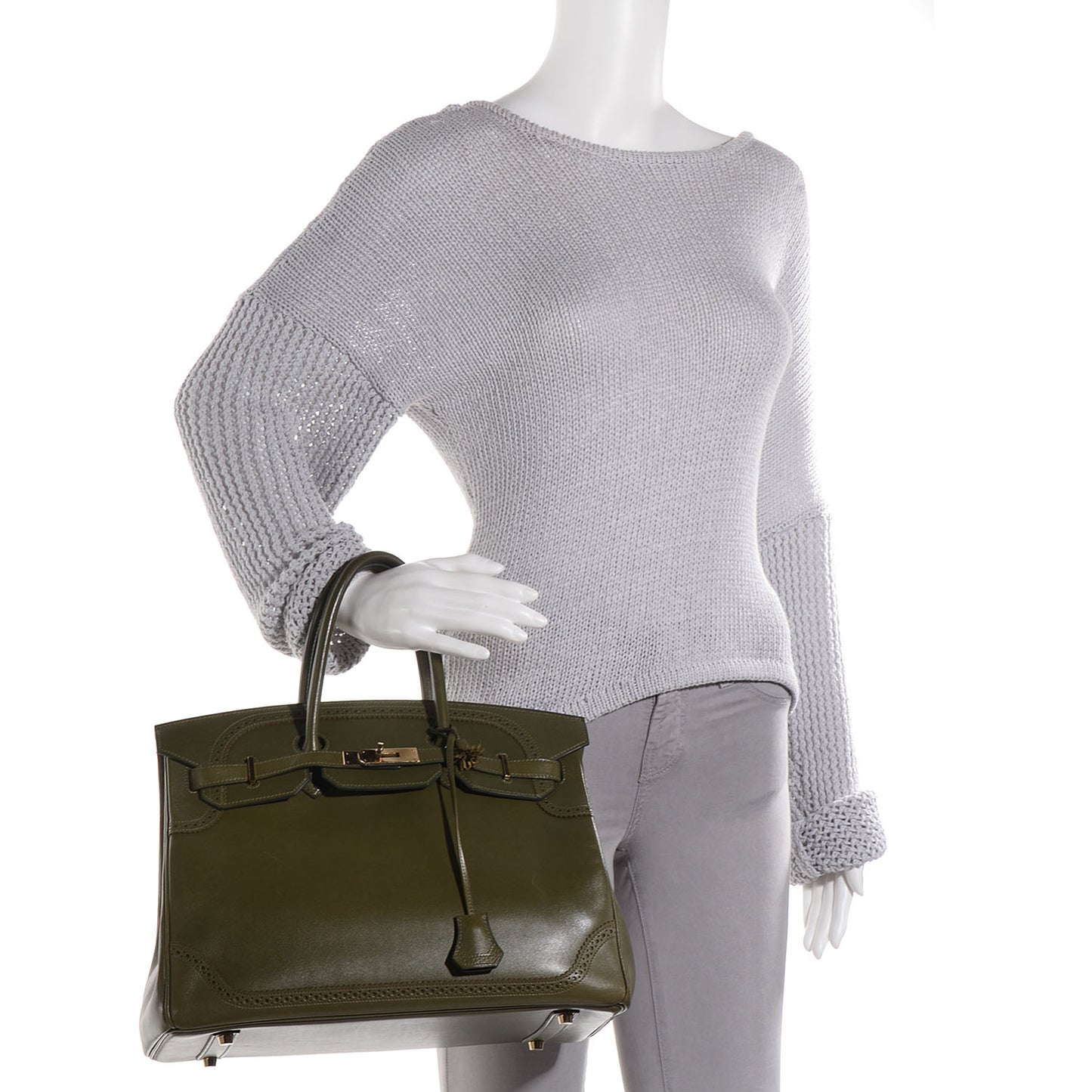 Tadelakt Ghillies Birkin 35 Vert Veronese