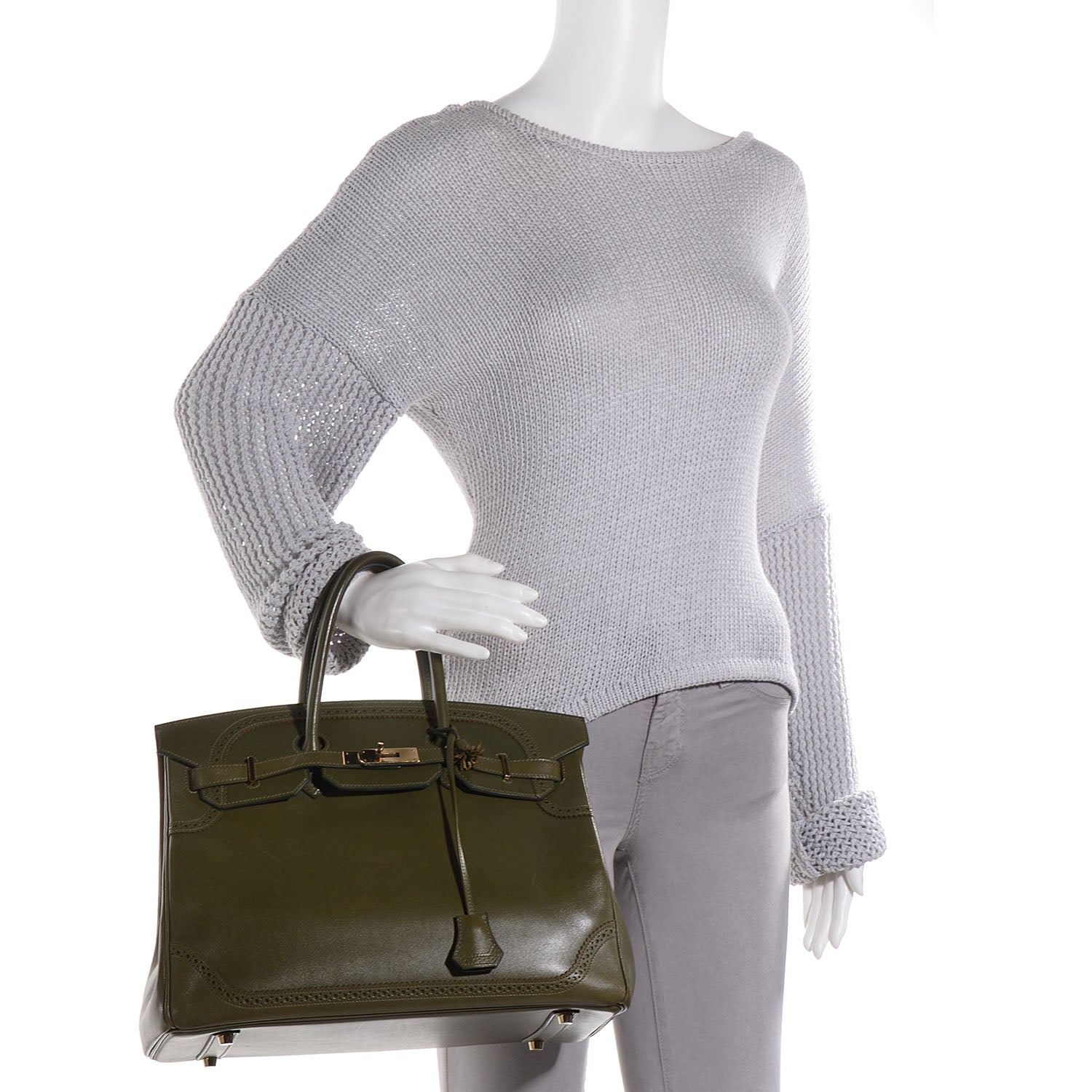 Hermes Tadelakt Ghillies Birkin 35 Vert Veronese 2 of 25