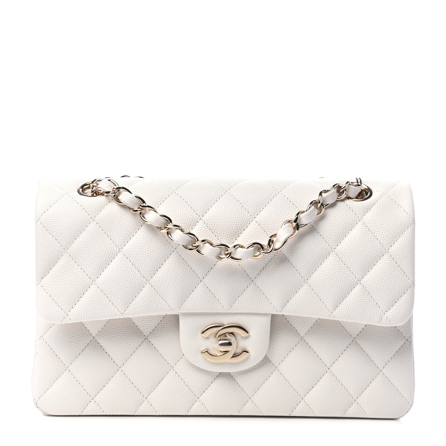 Chanel Caviar Quilted Small Double Flap White 1 of 4