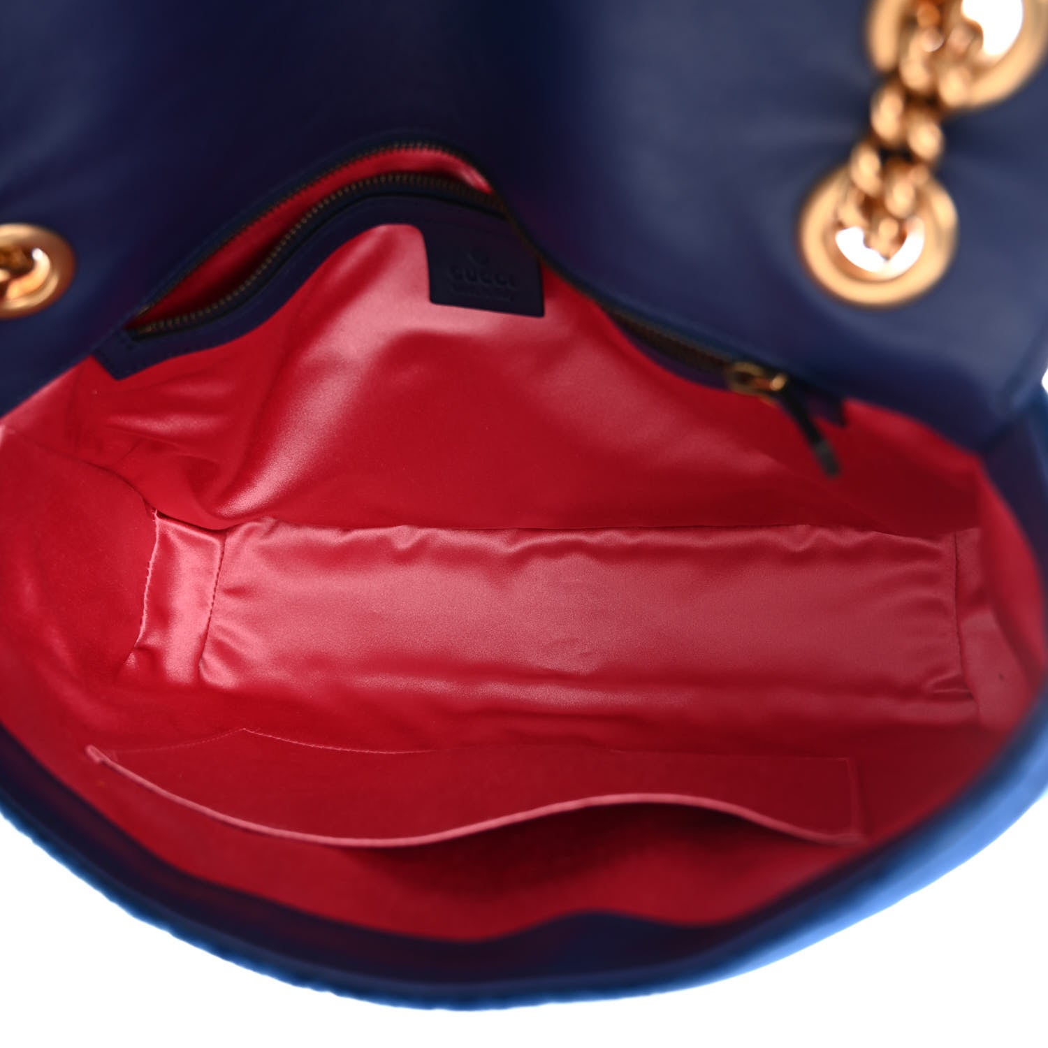 Gucci Velvet Matelasse Medium GG Marmont Shoulder Bag Cobalt Blue 5 of 10