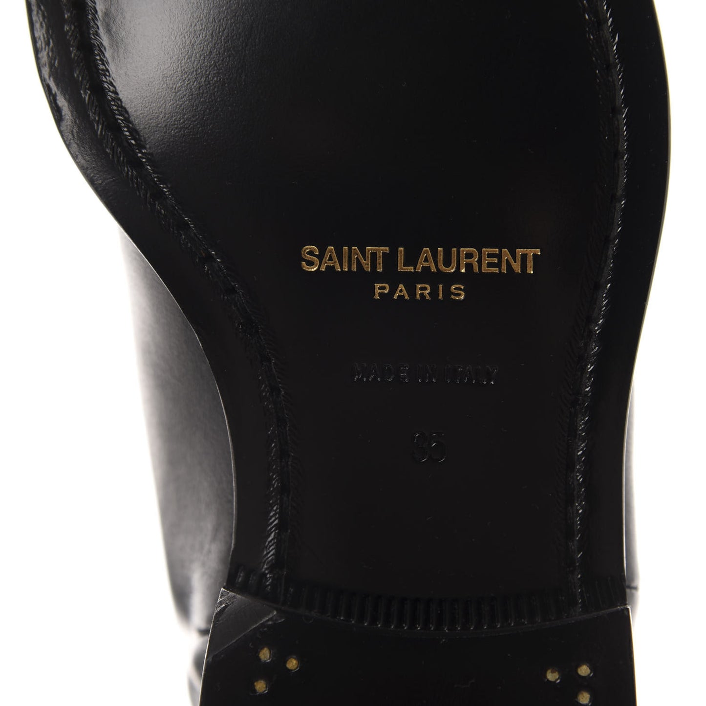 Calfskin Thigh High Boots 35 Black