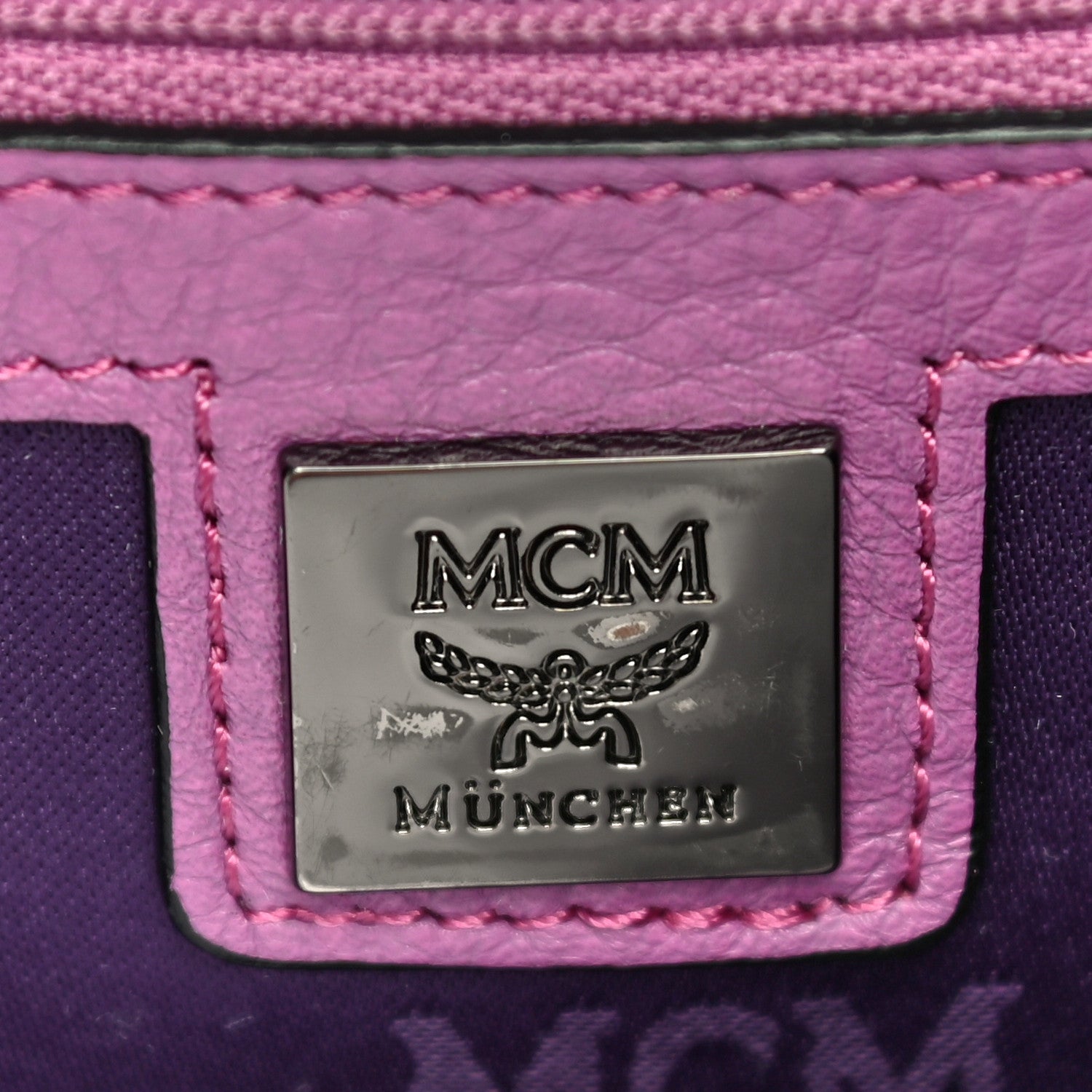 MCM Visetos Medium Sprinkle Stud Stark Backpack Purple 6 of 13