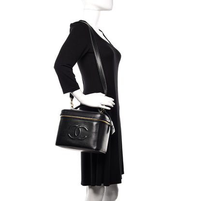 Chanel Caviar CC Vanity Train Case Black 2 of 10