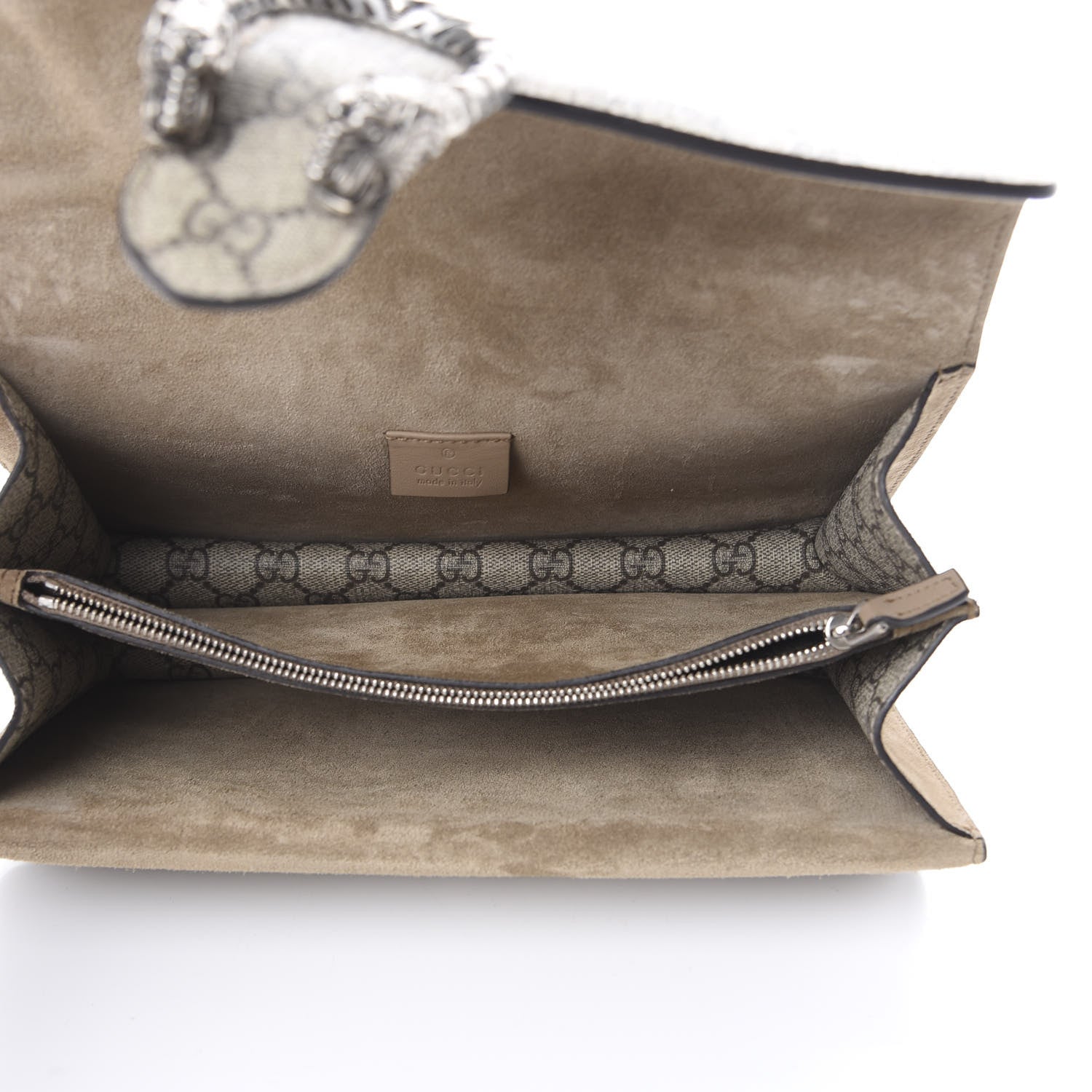 Gucci GG Supreme Monogram Small Dionysus Shoulder Bag Taupe 4 of 12