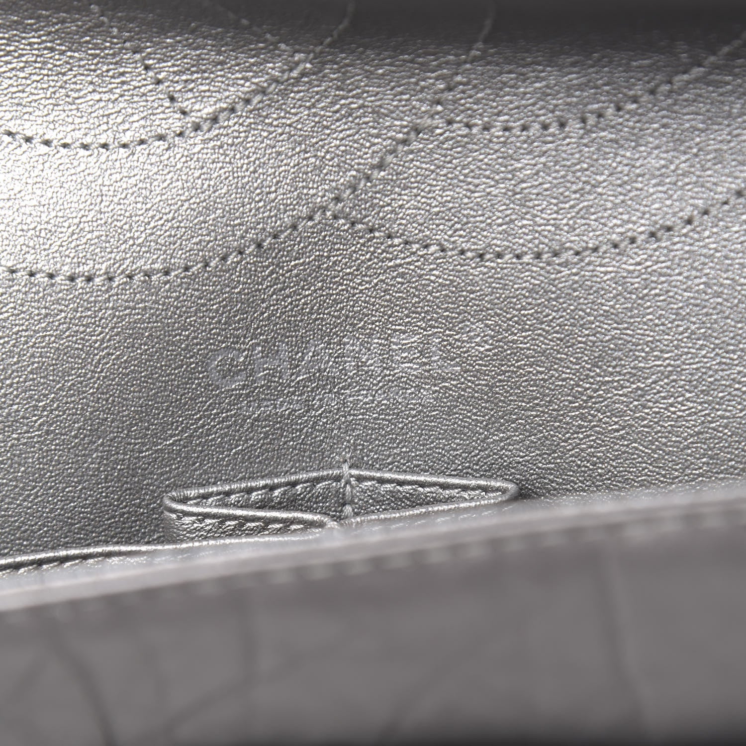 Chanel Metallic Aged Calfskin Quilted 2.55 Reissue 227 Flap Argent Fonce 6 of 11