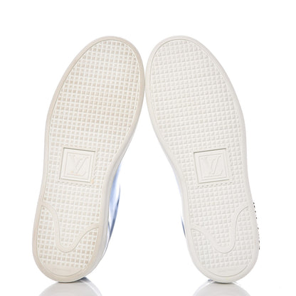 Louis Vuitton Metallic Calfskin Frontrow Sneakers 36 Blue 5 of 10
