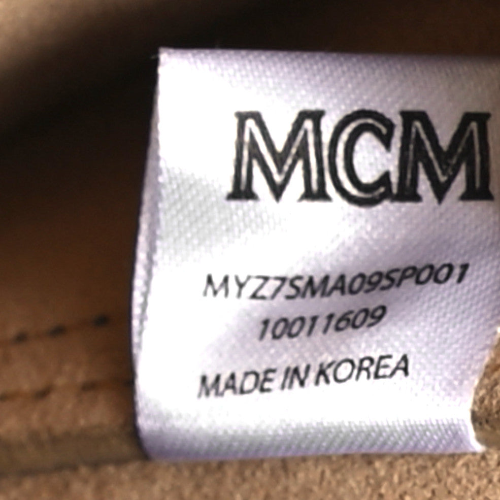 MCM Grained Calfskin Milla Double Crossbody Bag Spike Silver 8 of 11