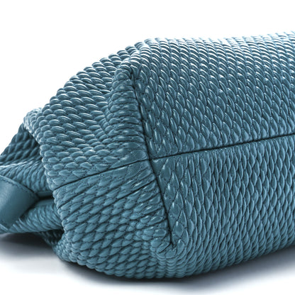 Bottega Veneta Lambskin Knit Large The Point Triangle Bag Mallard 9 of 10