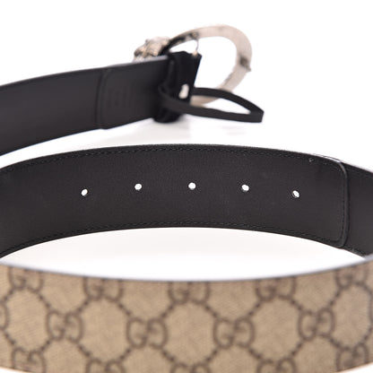 Gucci GG Supreme Monogram Suede Dionysus 40mm Belt 85 34 Beige Black 6 of 7