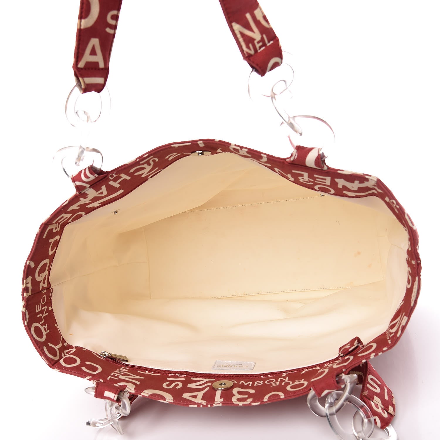 Chanel Canvas 31 Rue Cambon Beach Tote Red 5 of 17