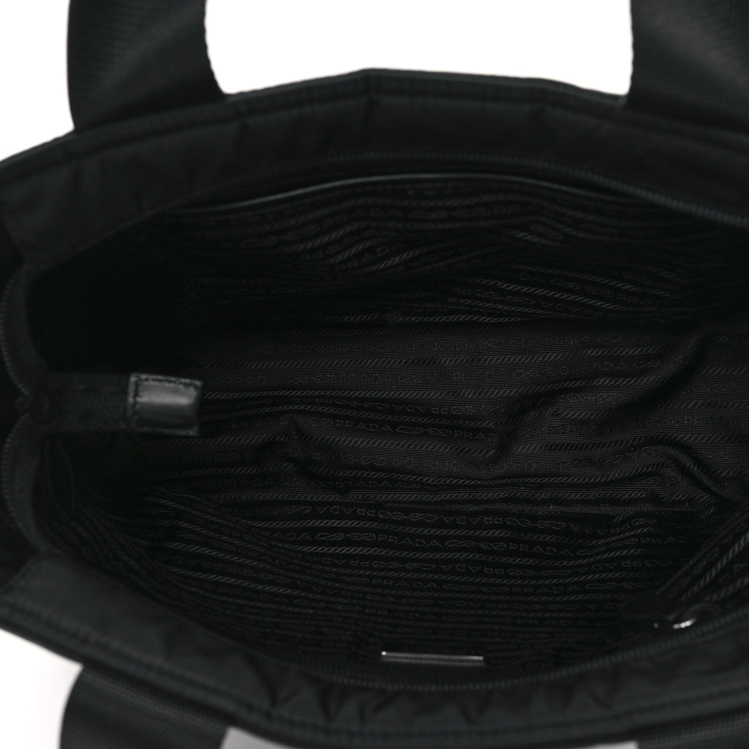 Prada Nylon Vela East West Shopper Tote Black 5 of 10
