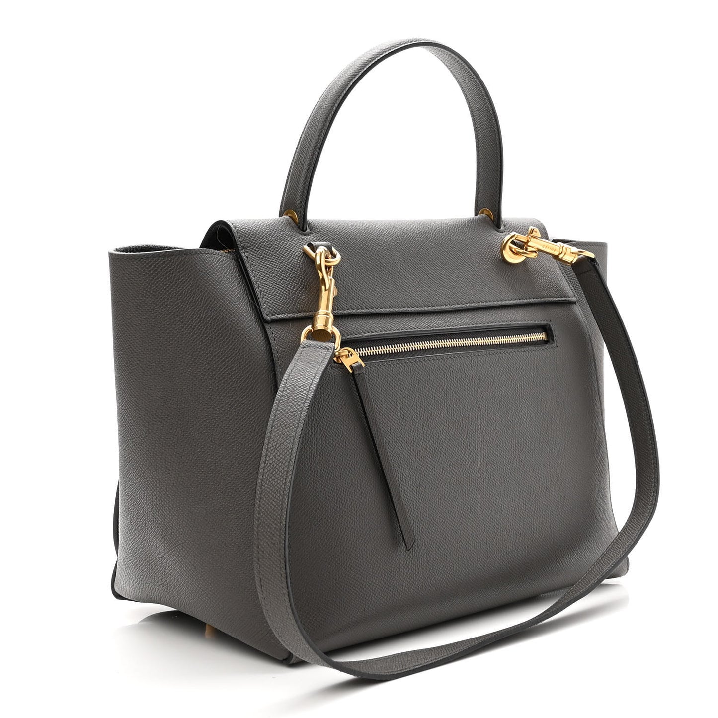 Grained Calfskin Mini Belt Bag Grey