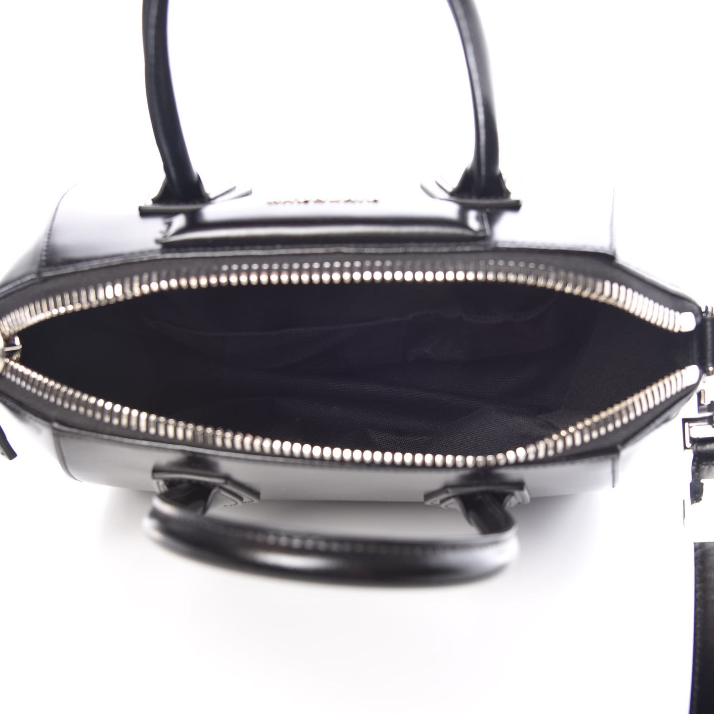 Shiny Lord Calfskin Small Antigona Black