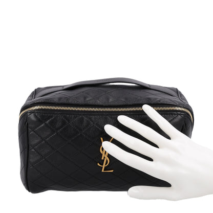 Saint Laurent Lambskin Quilted Gaby Vanity Case Black 2 of 11