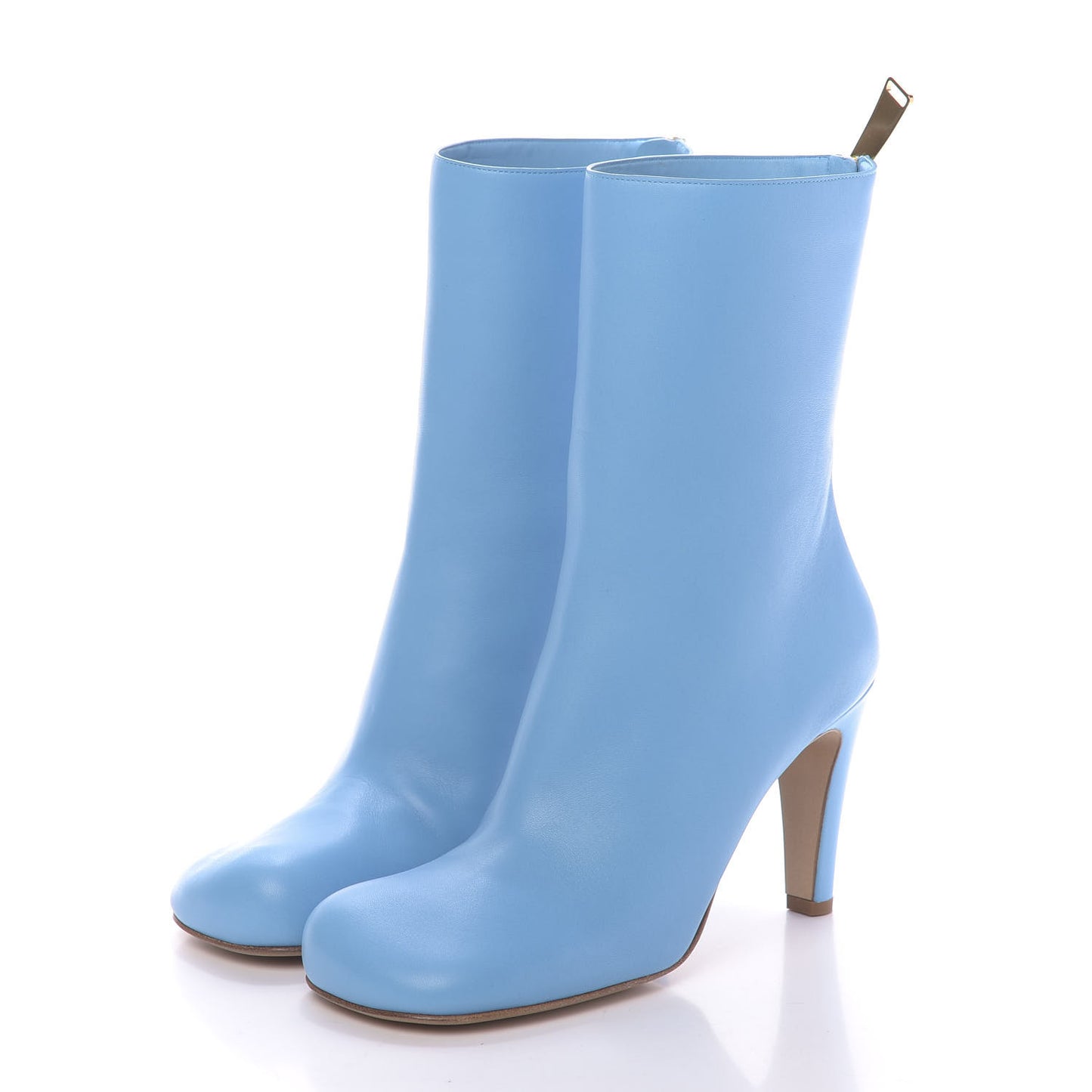 Nappa Bloc Ankle Boots 39 Sky Blue