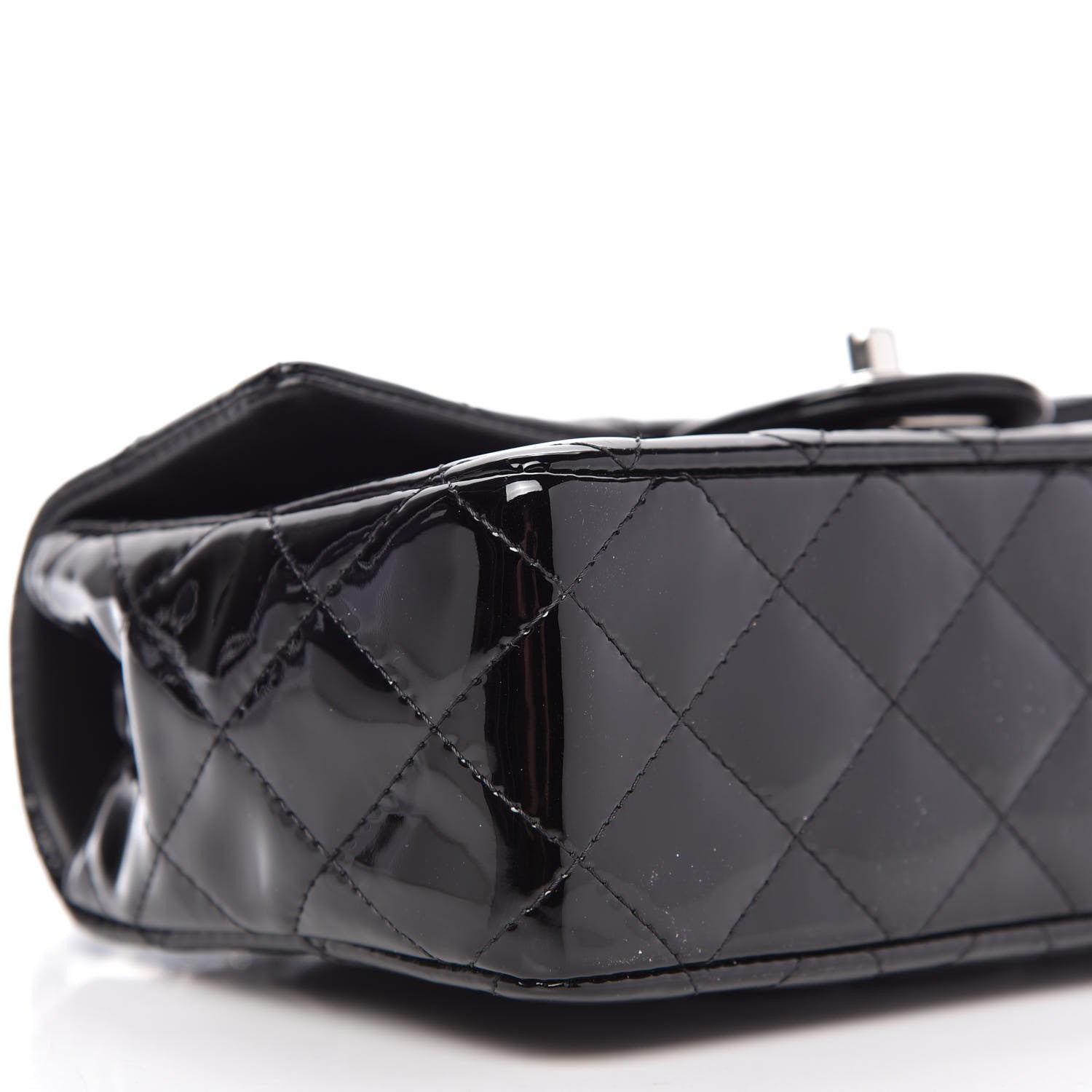 Chanel Patent Calfskin Quilted Mini Rectangular Flap Black 6 of 10