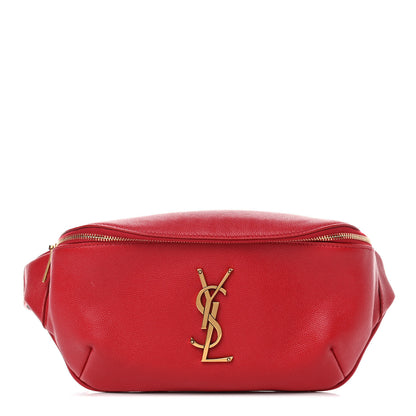 Saint Laurent Grain De Poudre Monogram Belt Bag Rouge Eros 1 of 4