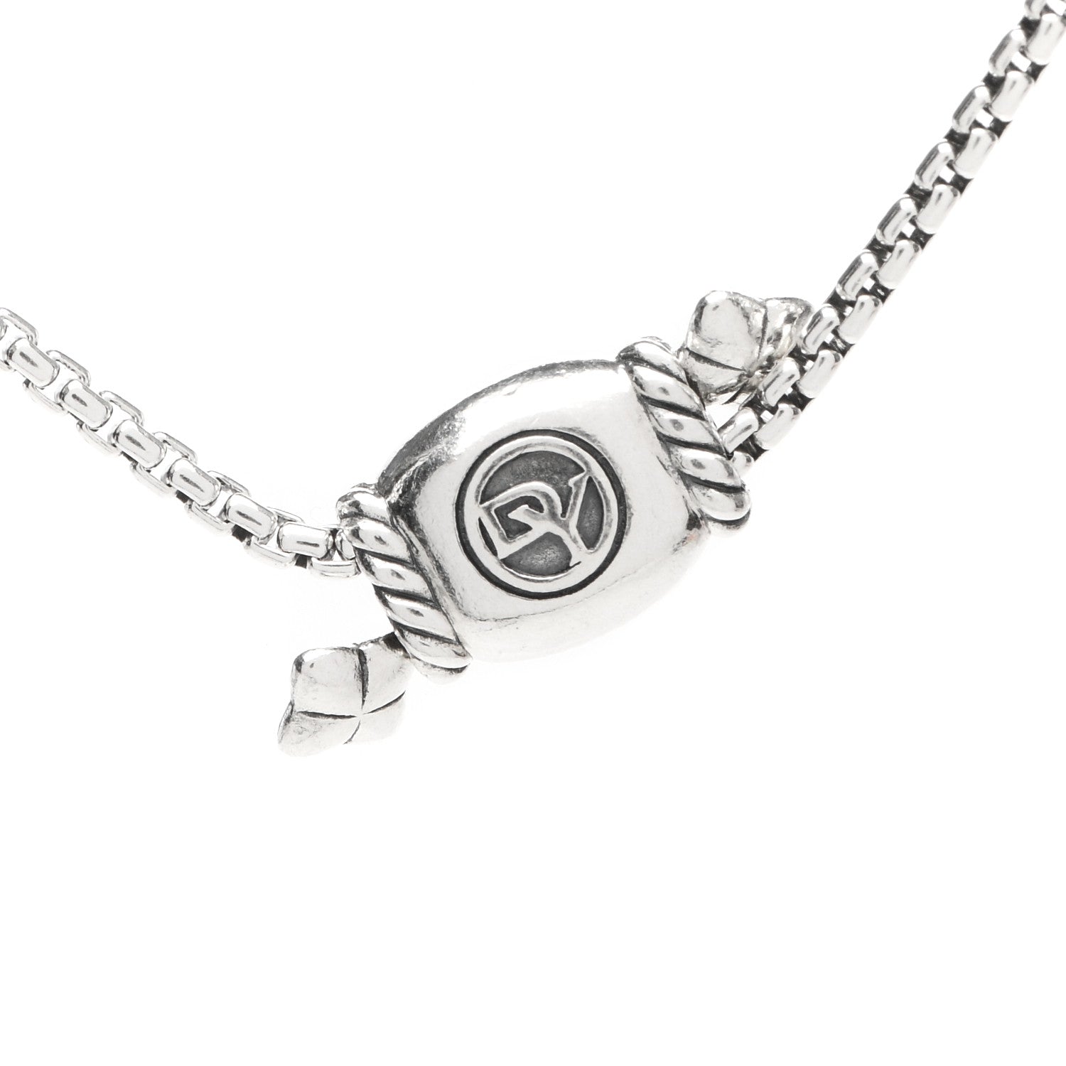 David Yurman Sterling Silver Diamond Petite Pave Cross Bracelet 3 of 4