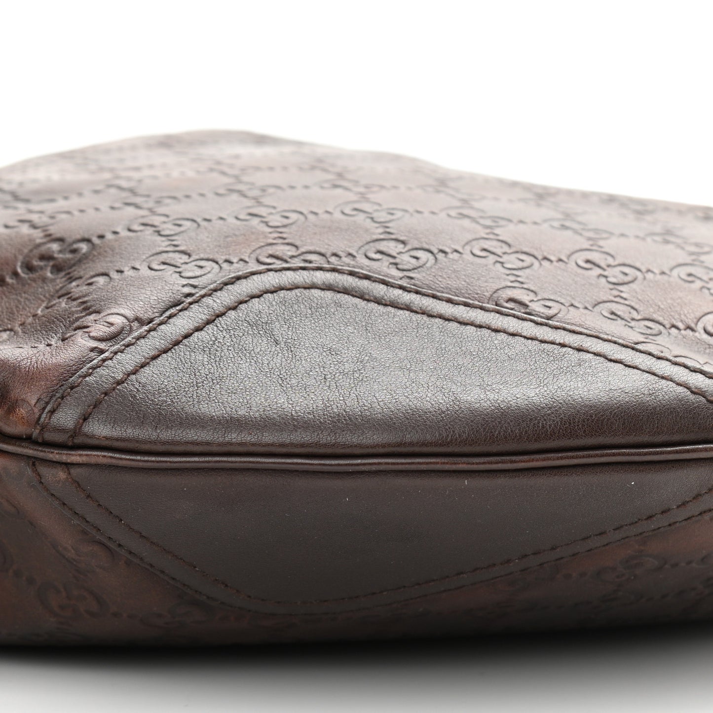 Guccissima Large Princy Hobo Dark Brown