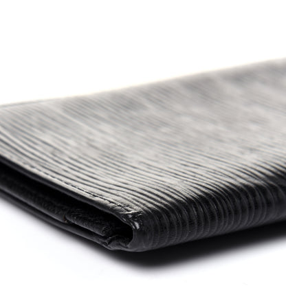 Louis Vuitton Epi Porte Valeurs Checkbook Wallet Black 16 of 17
