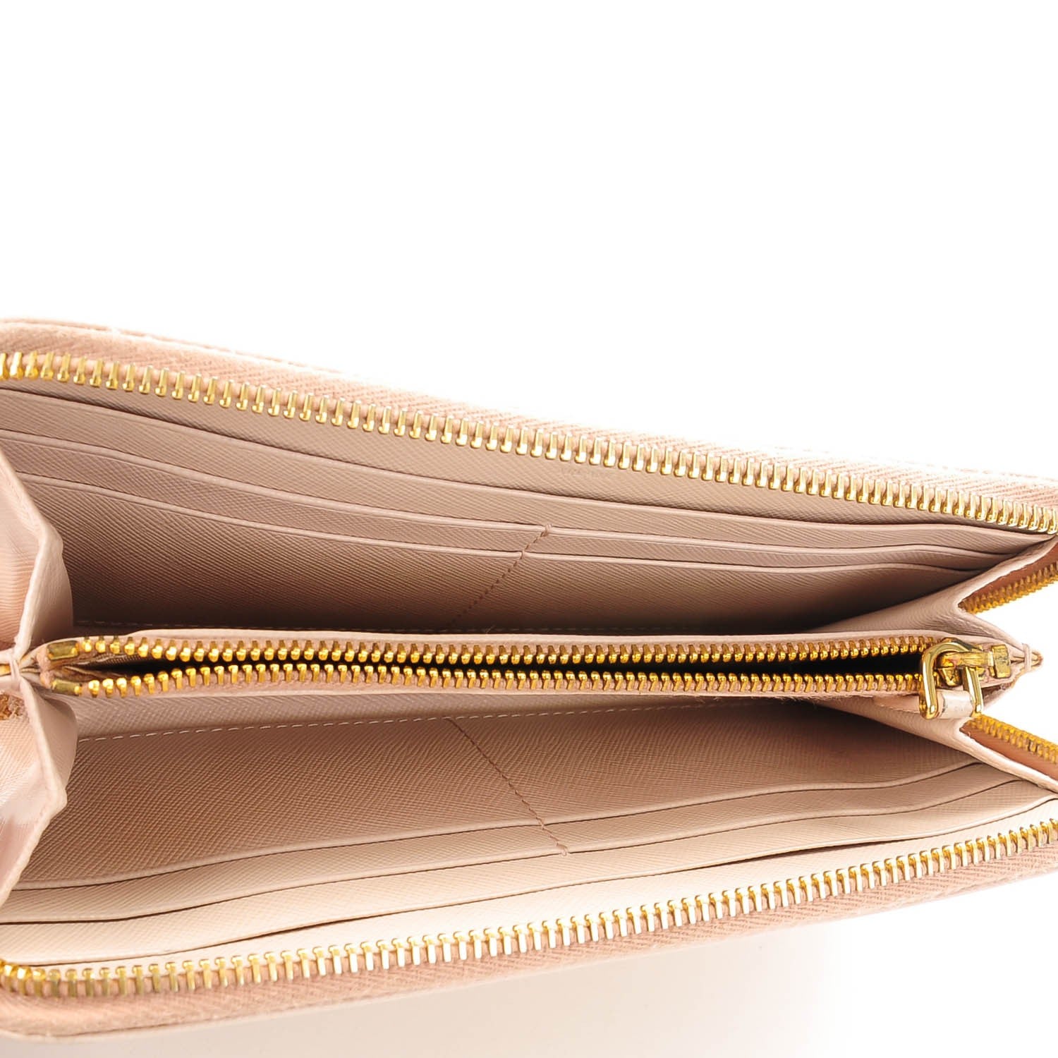Prada Saffiano Metal Zip Around Wallet Cammeo 5 of 8