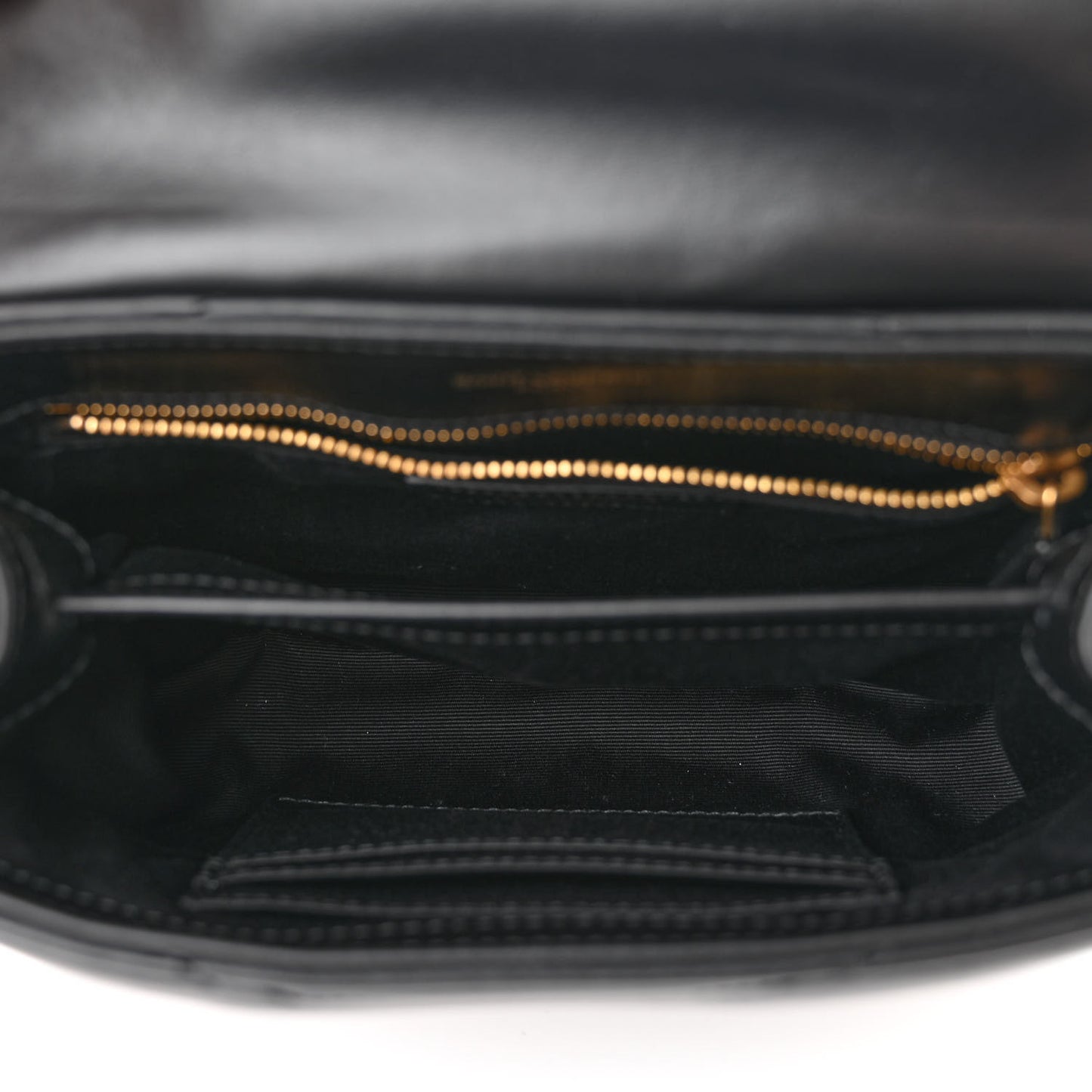 Calfskin Y Quilted Monogram Toy Loulou Crossbody Bag Black