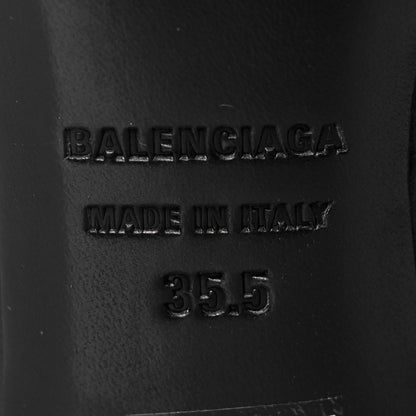 Balenciaga Sheepskin Typo Ankle Booties 35.5 Black 7 of 8