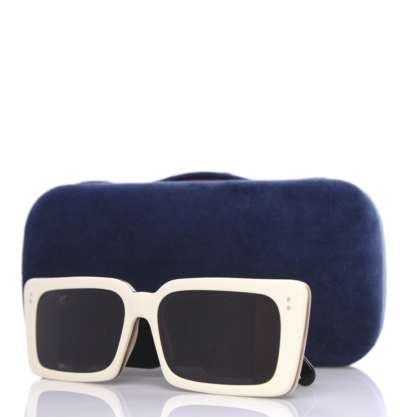 Acetate Rectangular Flap GG0543S Sunglasses White Black