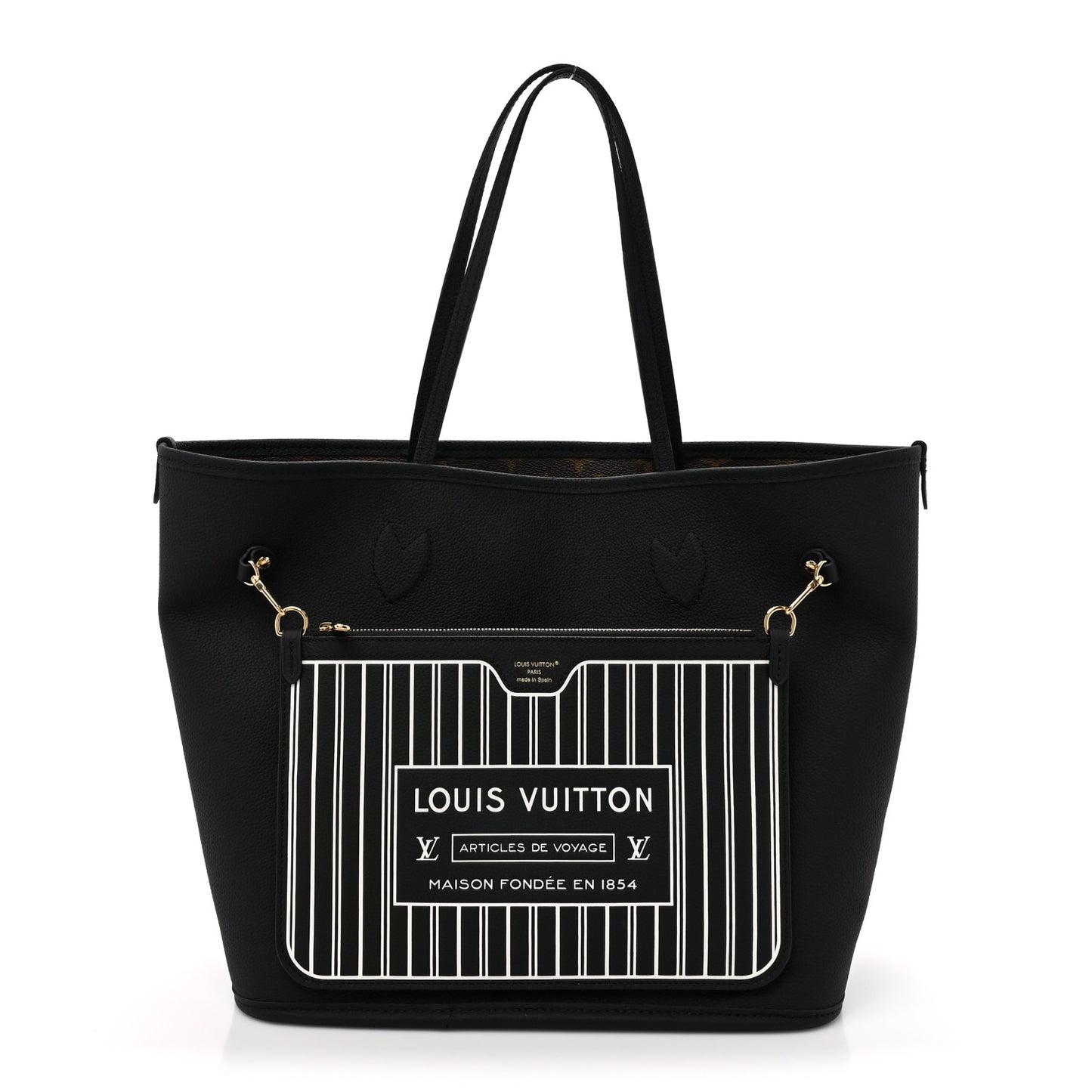 Monogram Calfskin Neo Neverfull Inside Out MM Black