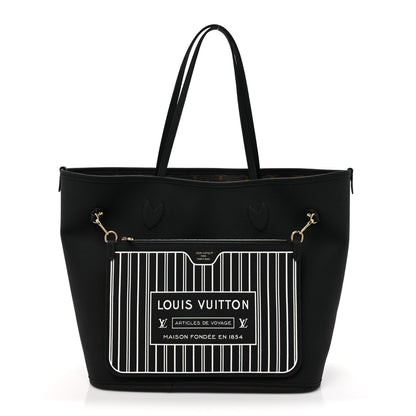 Louis Vuitton Monogram Calfskin Neo Neverfull Inside Out MM Black 4 of 16