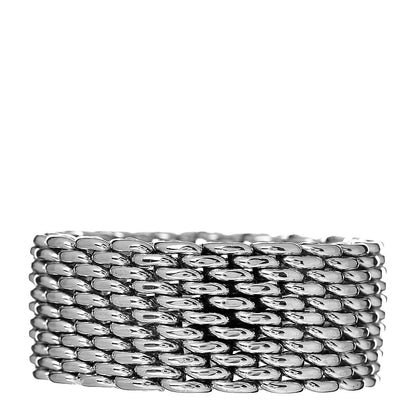 Tiffany Sterling Silver Mesh Somerset Ring 57 8 3 of 4