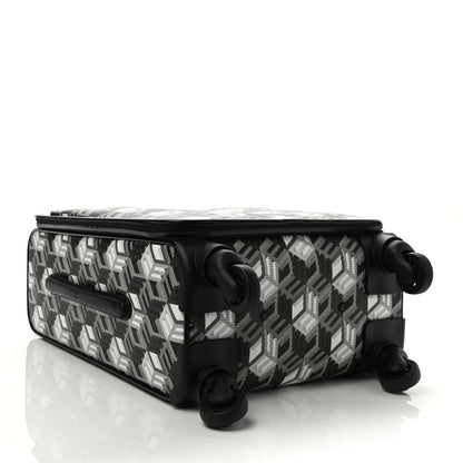 MCM Canvas Monogram Small Cabin Traveler Trolley Suitcase Black White 3 of 9