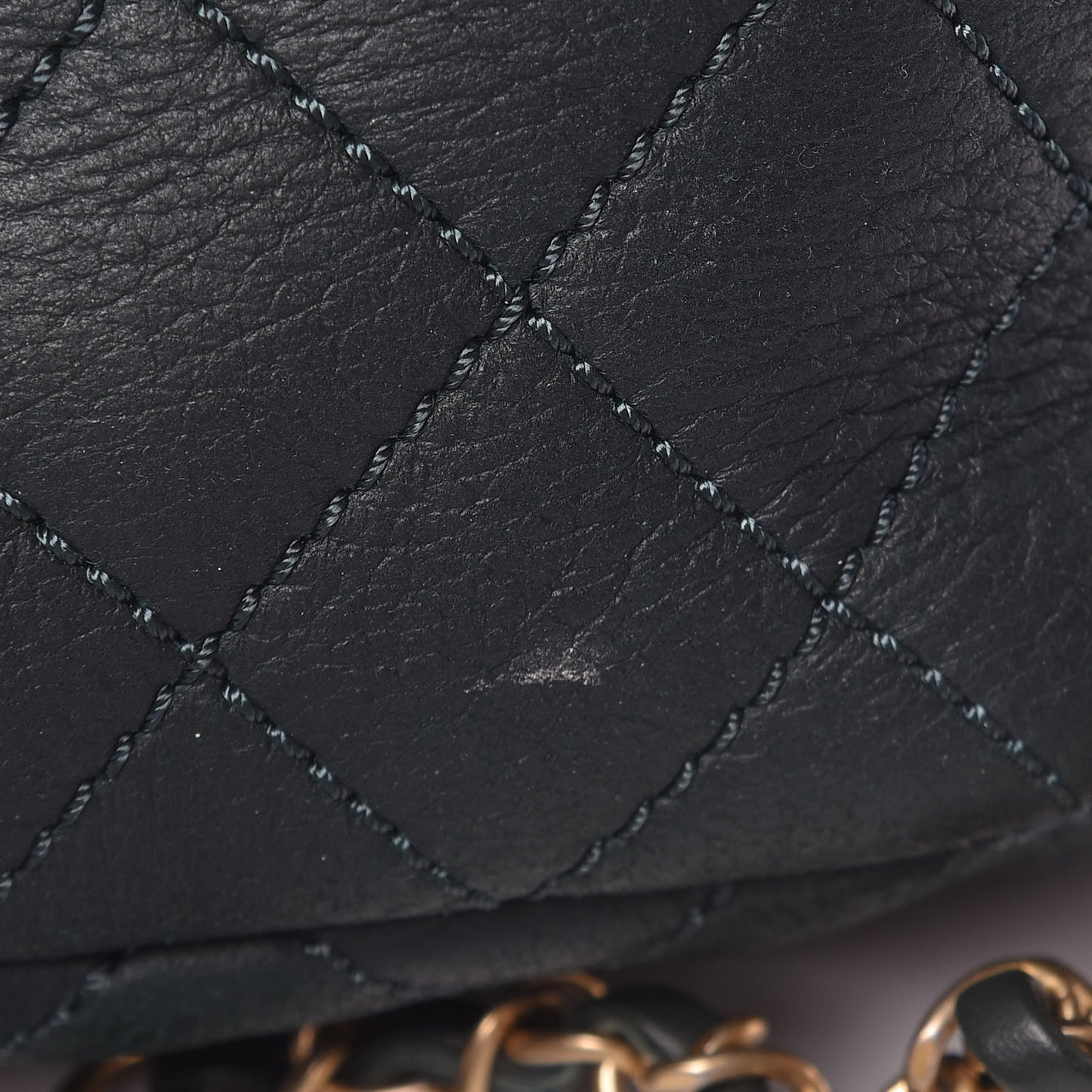 Lambskin Shearling Quilted CC Backpack Dark Green