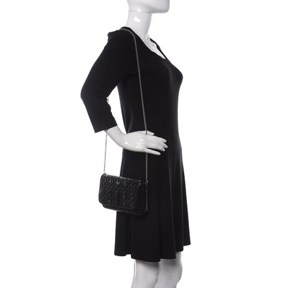 Christian Dior Patent Cannage Wallet on Chain Pouch Black 1 of 8