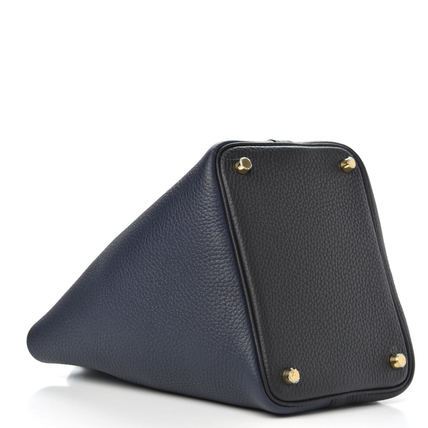 Taurillon Clemence Casaque Picotin Lock 18 PM Bleu Nuit Black Blue Frida