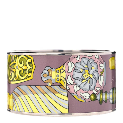 Hermes Enamel Printed Qu Importe Le Flacon Extra Wide Bracelet 62 3 of 5