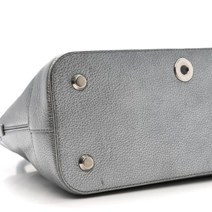 Balenciaga Metallic Calfskin LED Logo Projector Top Handle Bag Silver 10 of 17