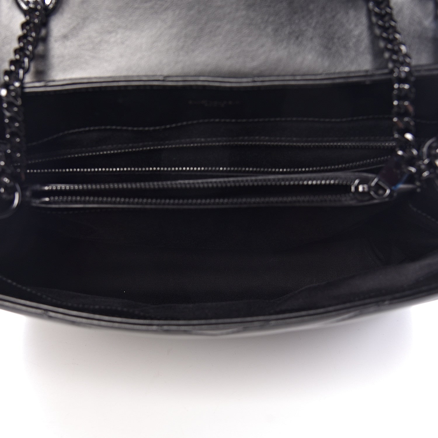 Saint Laurent Calfskin Y Quilted Monogram Medium Loulou Chain Satchel Black 7 of 12