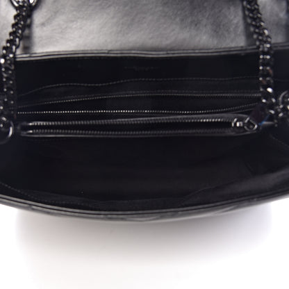 Saint Laurent Calfskin Y Quilted Monogram Medium Loulou Chain Satchel Black 7 of 12