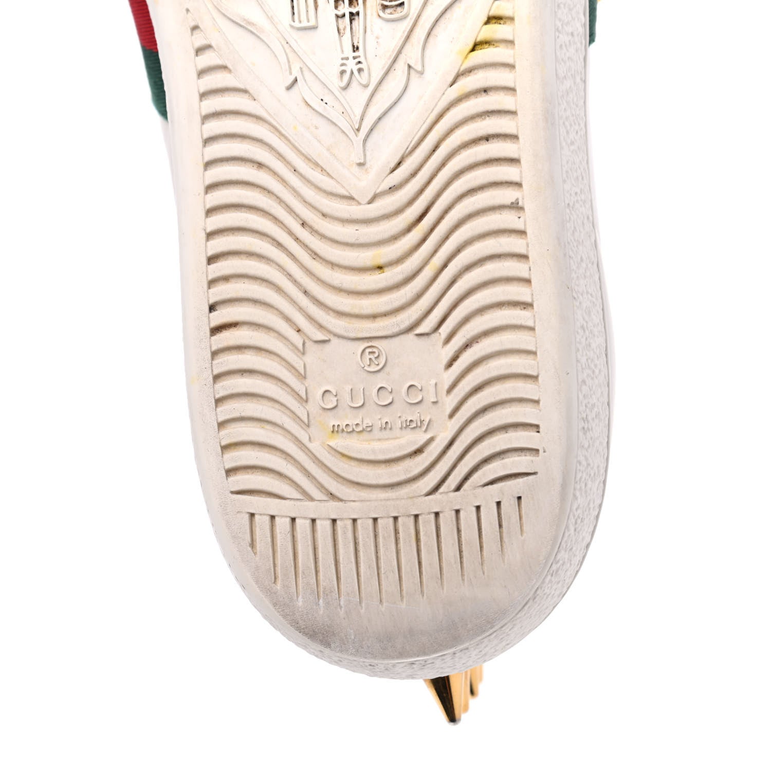 Gucci Calfskin Web Pearl Studded Womens Ace Sneakers 36.5 White 7 of 24