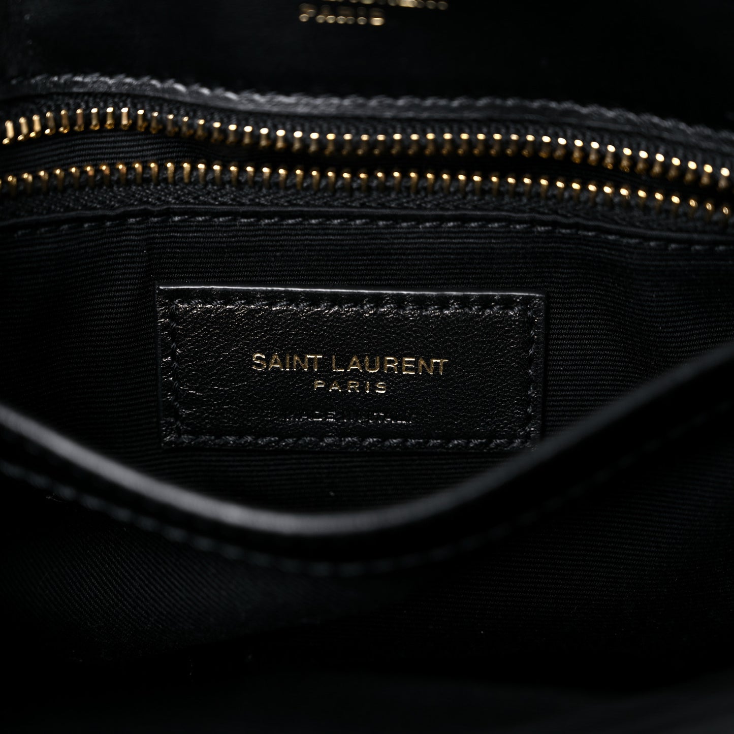 Calfskin Y Quilted Monogram Toy Loulou Crossbody Bag Black