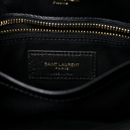 Saint Laurent Calfskin Y Quilted Monogram Toy Loulou Crossbody Bag Black 7 of 12