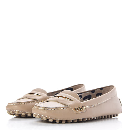 Louis Vuitton Calfskin Loafers 35 Beige 3 of 9