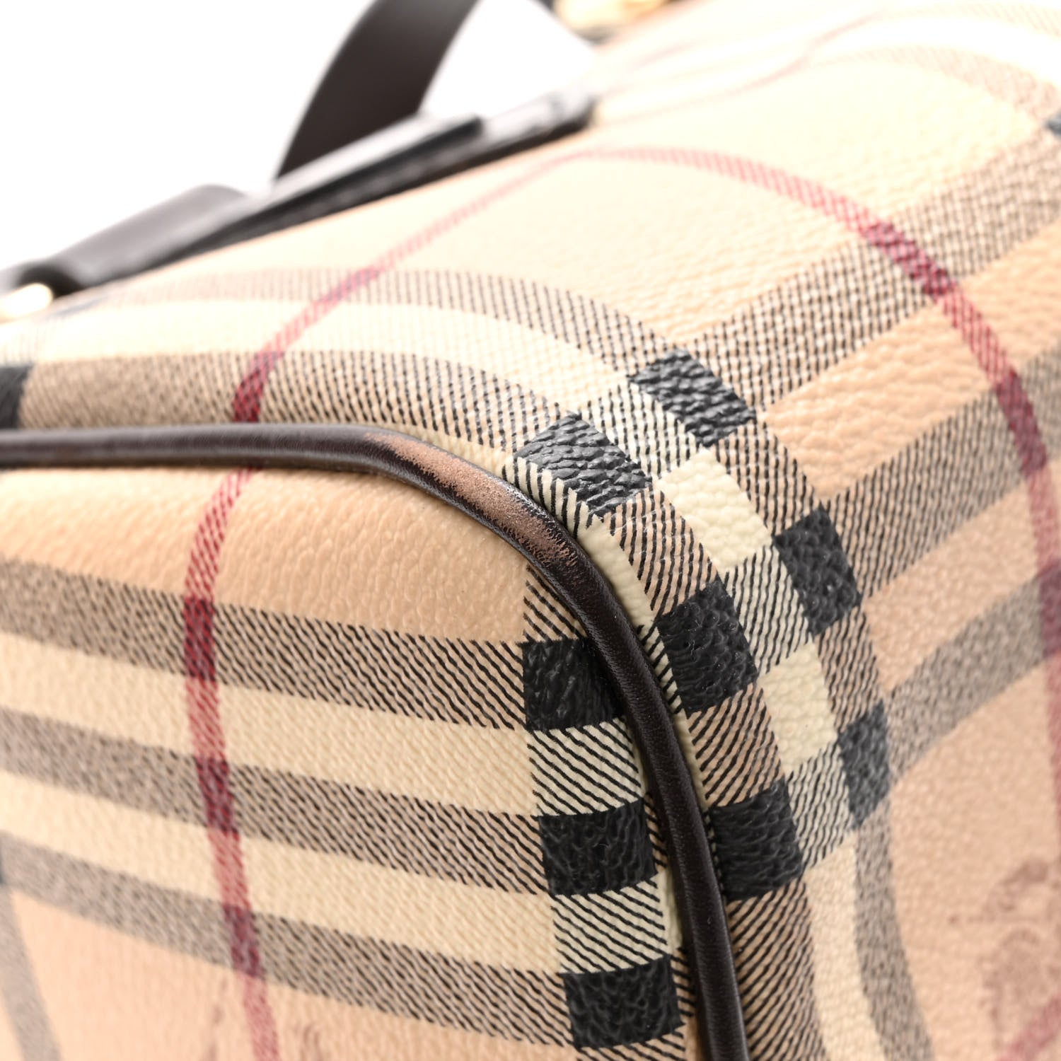 Burberry Haymarket Check Small Chester Bowling Bag Chocolate 12 of 12