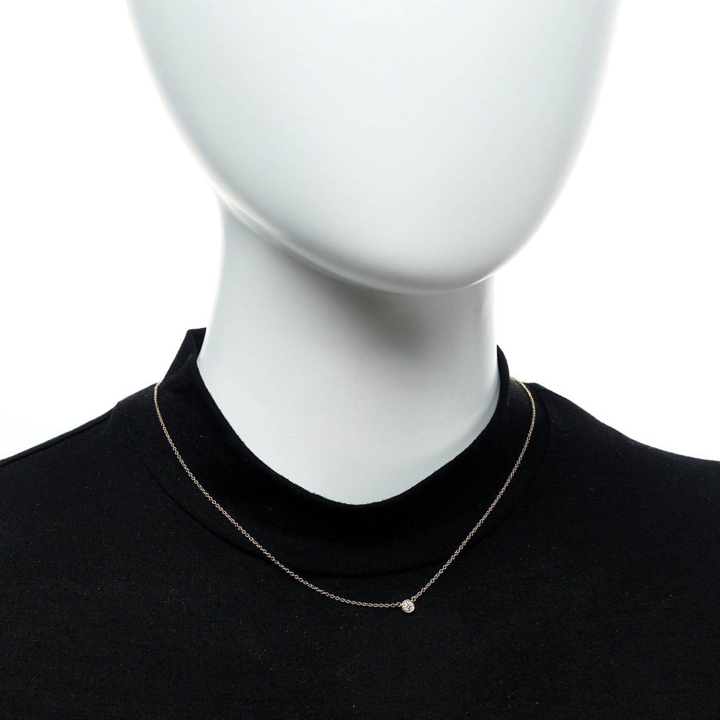 18K Yellow Gold Diamond .17ct Elsa Peretti Diamonds by the Yard Pendant Necklace