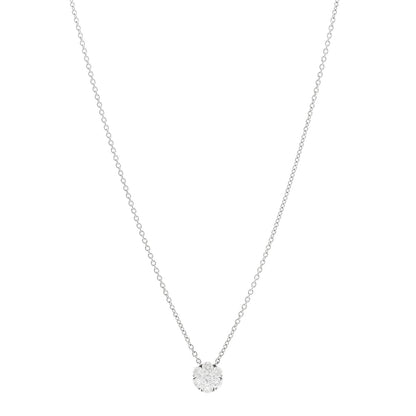 Van Cleef & Arpels Platinum Diamond Fleurette Pendant Necklace 1 of 5