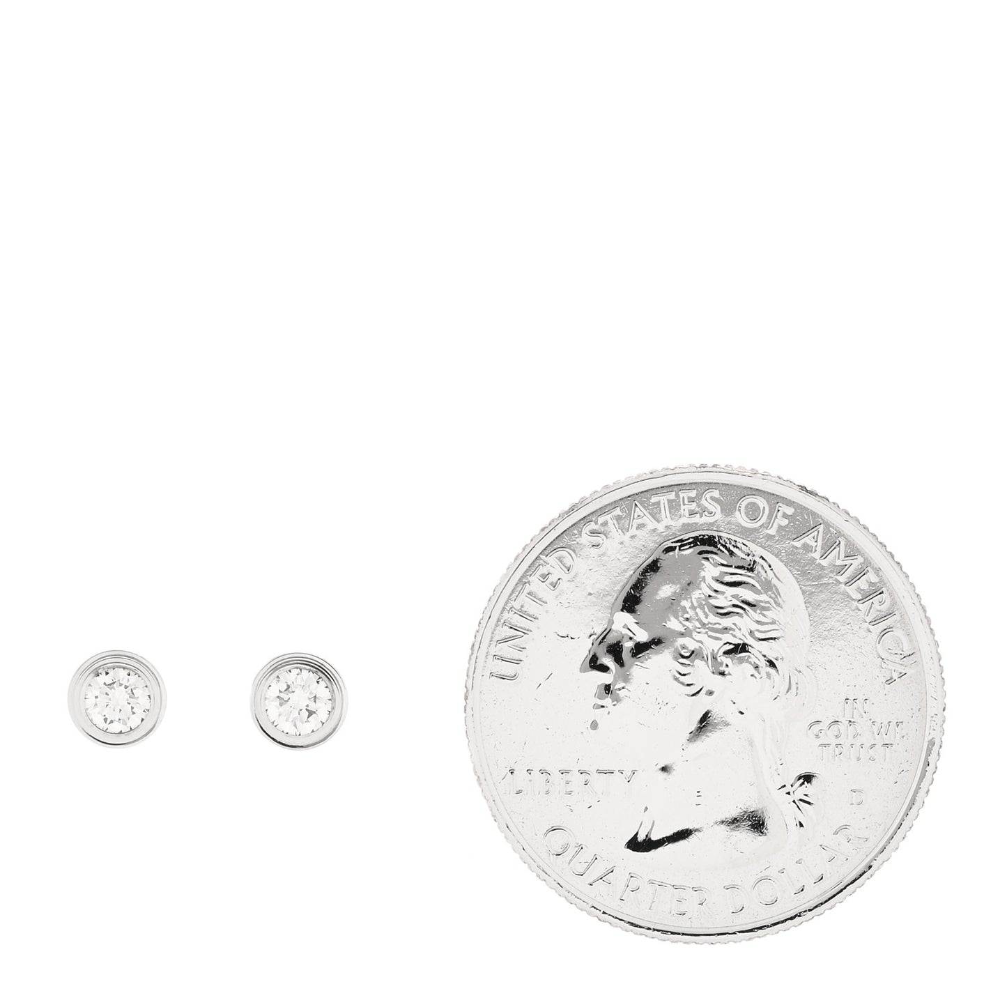 18K White Gold Diamond MM D'Amour Earrings