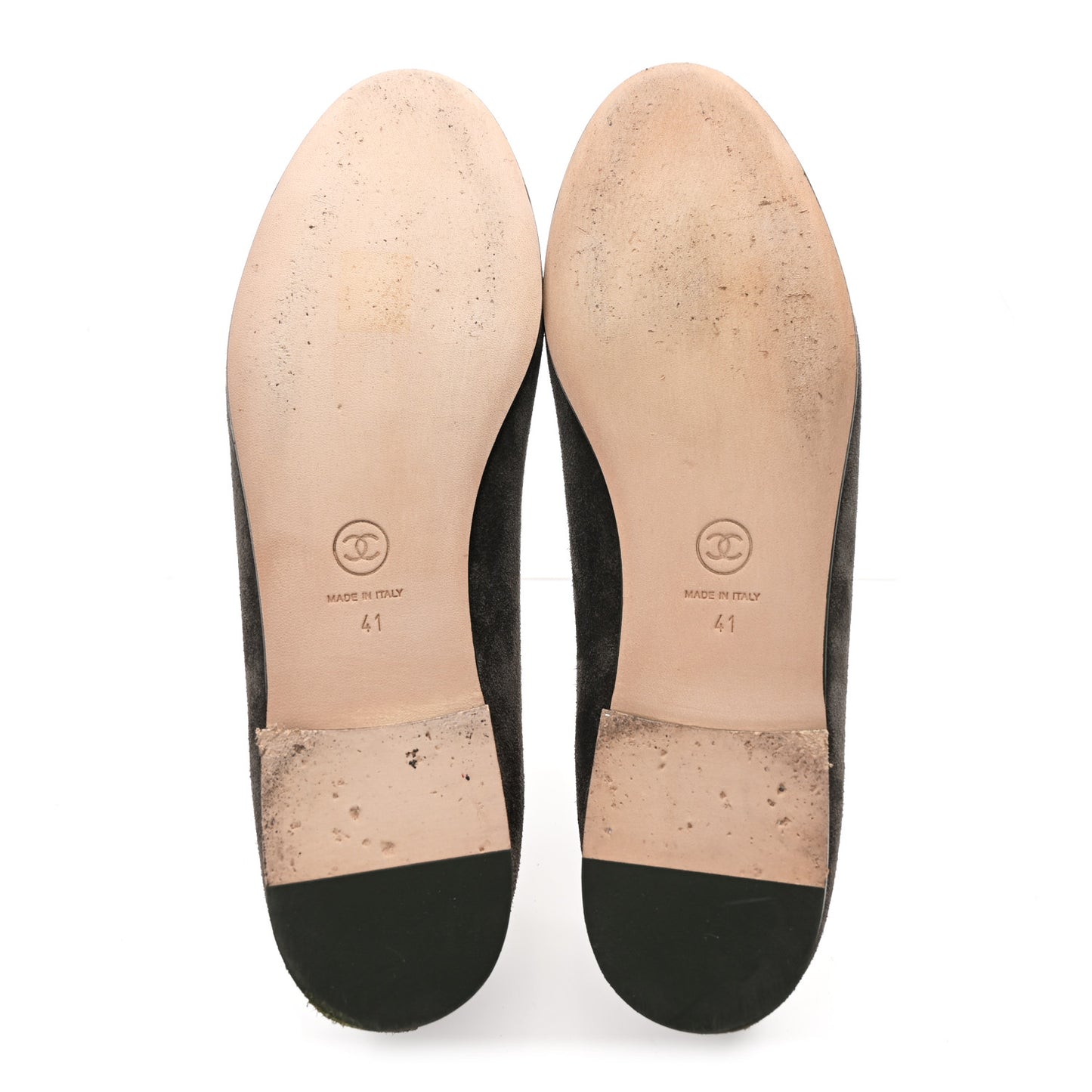 Suede Cap Toe CC Ballerina Flats 41 Grey Green