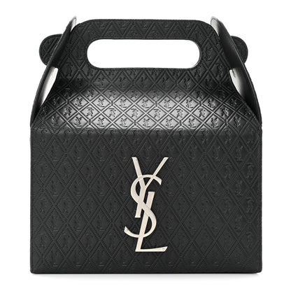 Saint Laurent Calfskin Monogram Take Away Box Black 1 of 11